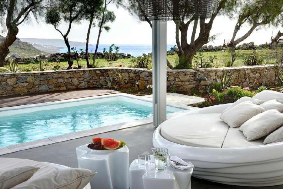 Villa Dafni 4Bed With Pool In Kalafatis Spilia Mykonos Town Eksteriør billede